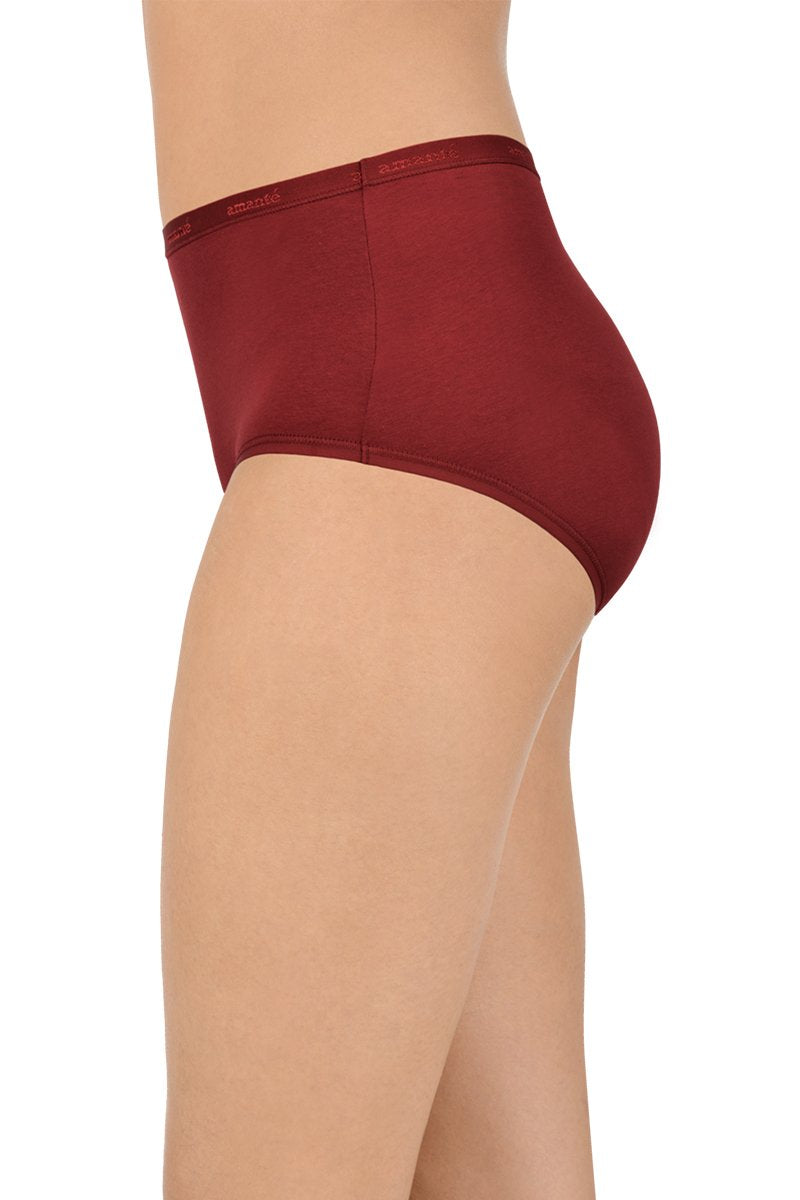 Solid High Rise Full Brief Panty (Pack of 3)