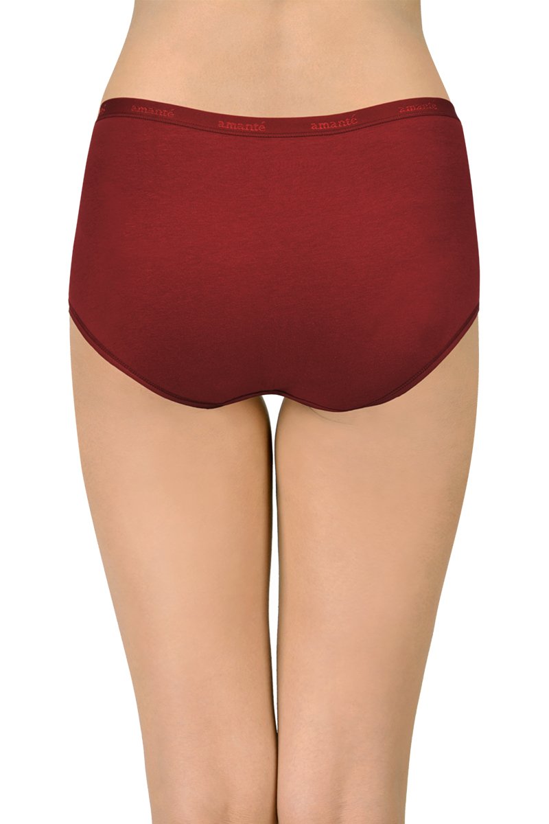 Solid High Rise Full Brief Panty (Pack of 3) - Image 4 of 10