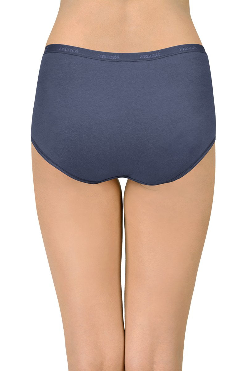 Solid High Rise Full Brief Panty (Pack of 3)