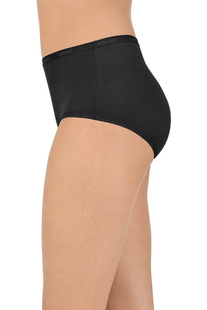 Solid High Rise Full Brief Panty (Pack of 3)