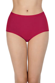 Solid High Rise Full Briefs (Pack of 3)