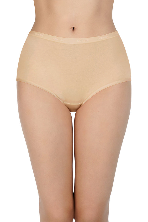 Solid High Rise Full Briefs (Pack of 3)