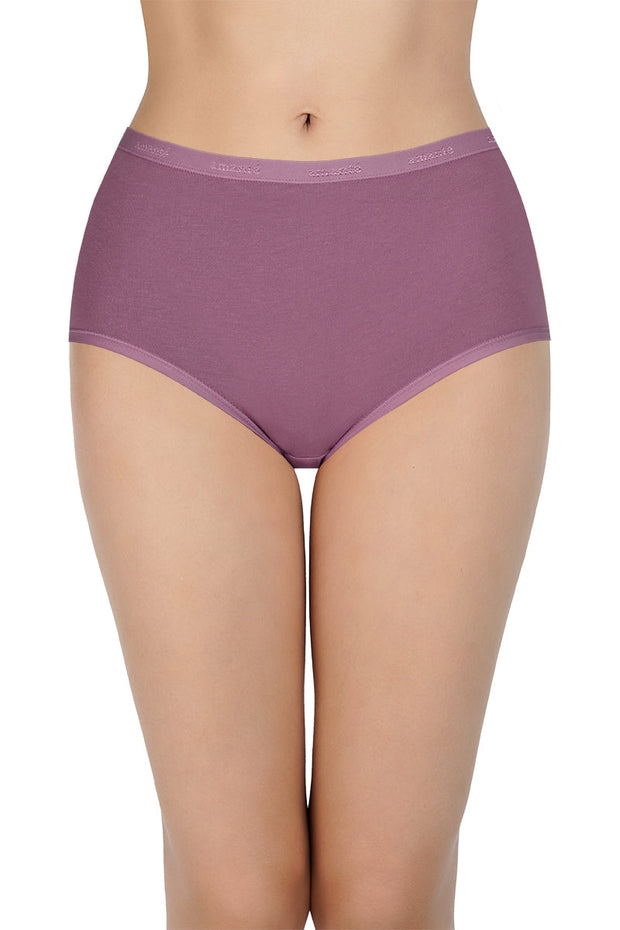 Solid High Rise Full Briefs (Pack of 3)