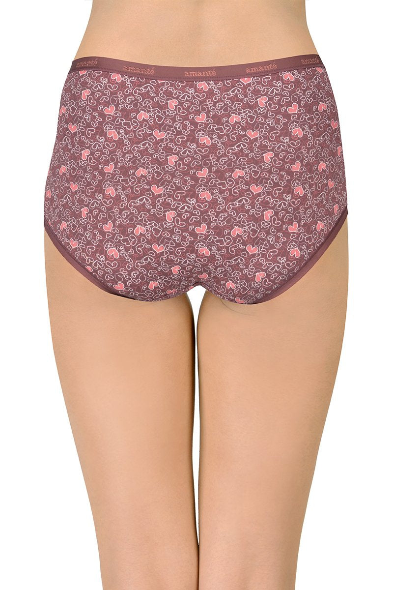 Printed High Rise Full Brief (Pack of 3)