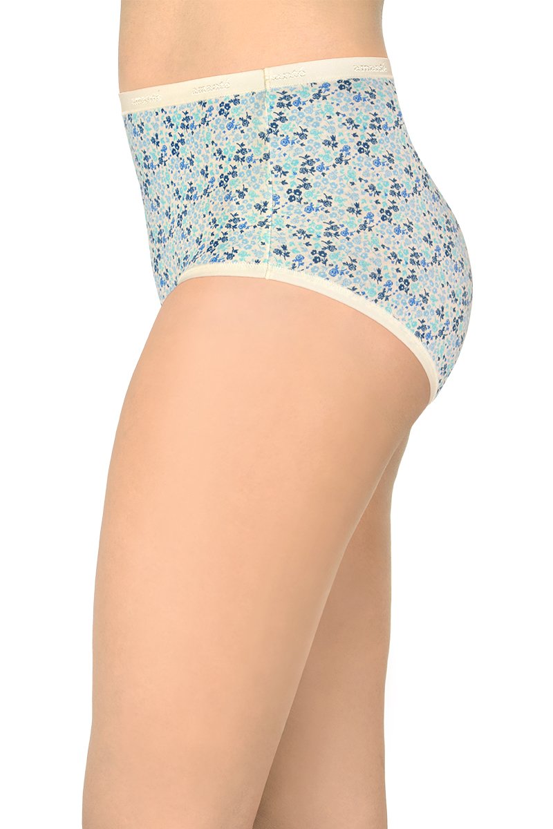 Printed Full Brief High Rise Panty (Pack of 3)