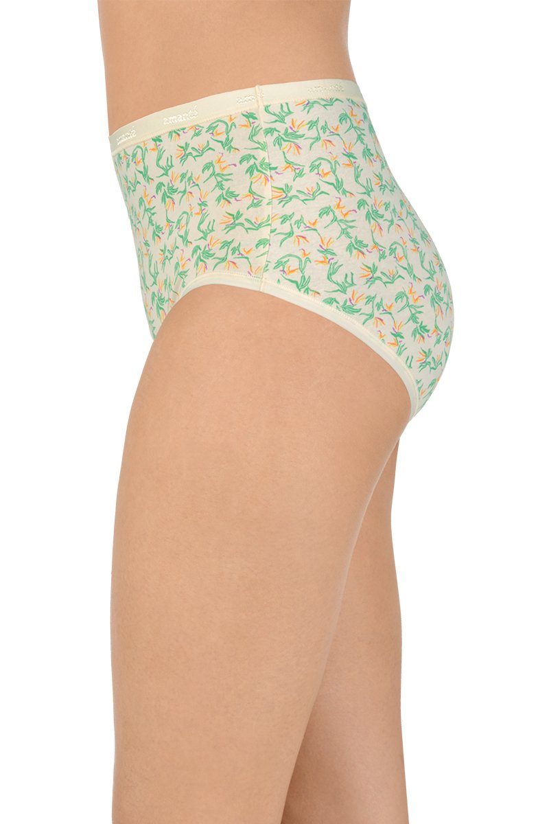Printed High Rise Full Brief Panty (Pack of 3)