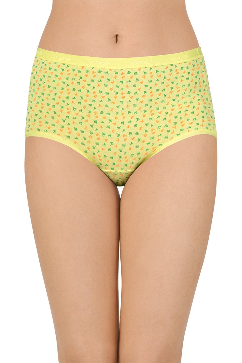Printed High Rise Full Brief Panty (Pack of 3)