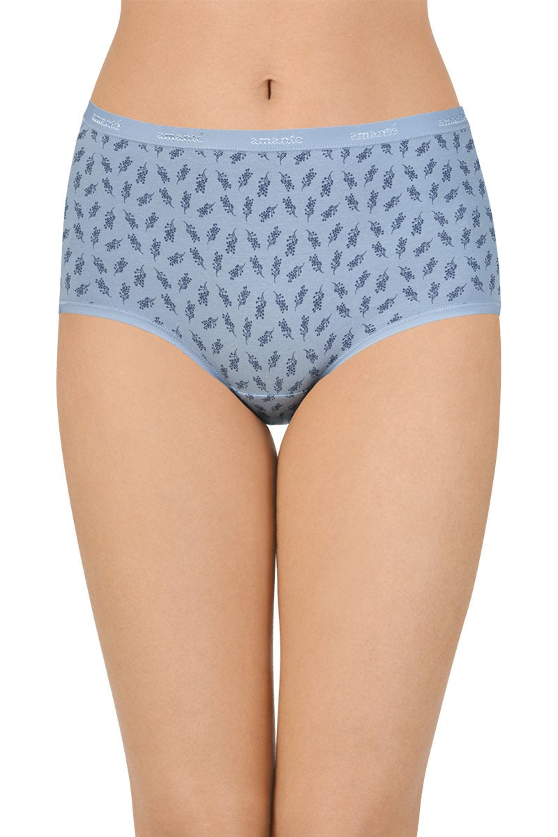 Printed High Rise Full Brief Panty (Pack of 3)