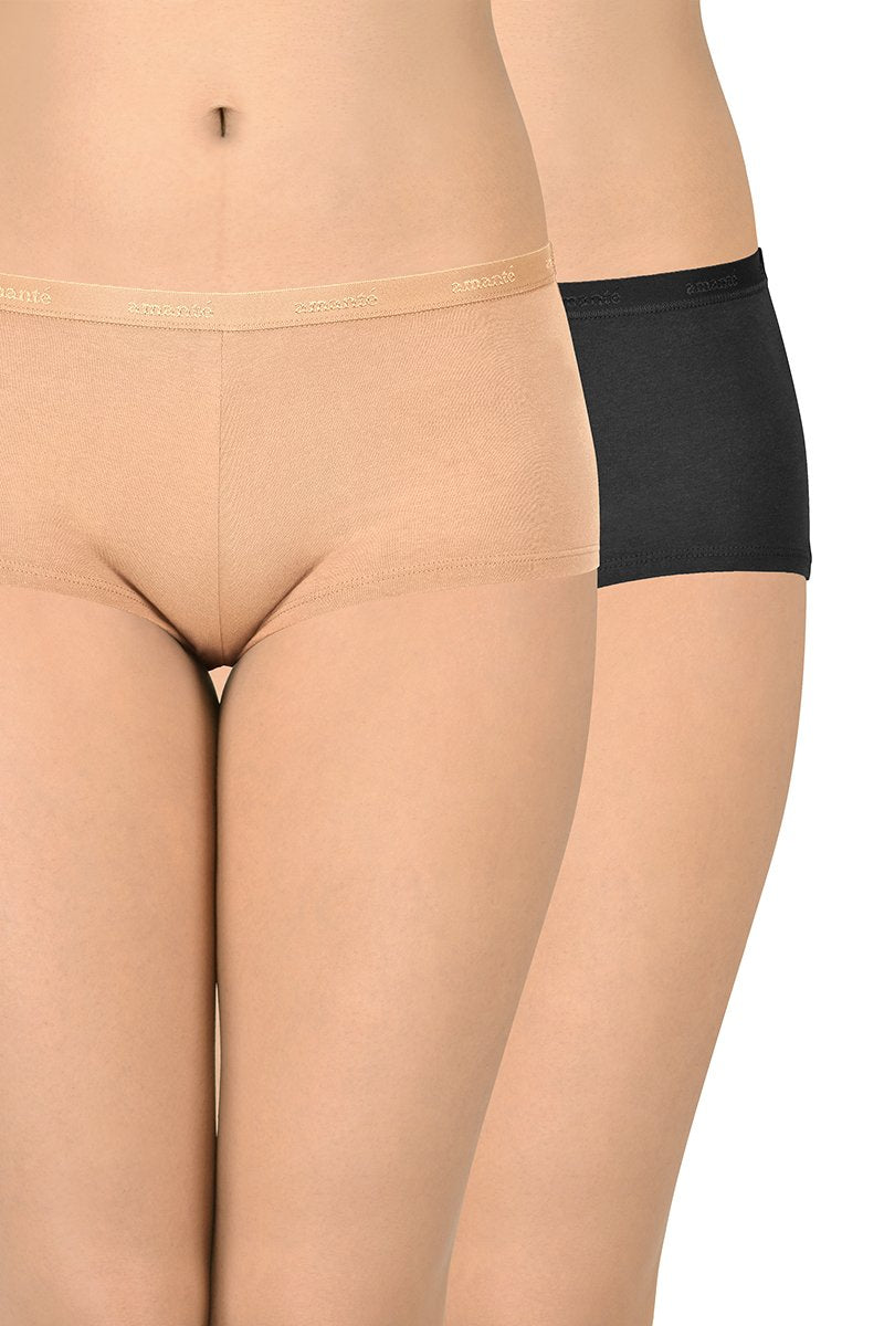 Solid Low Rise Boyshorts (Pack of 2) - Image 1 of 4
