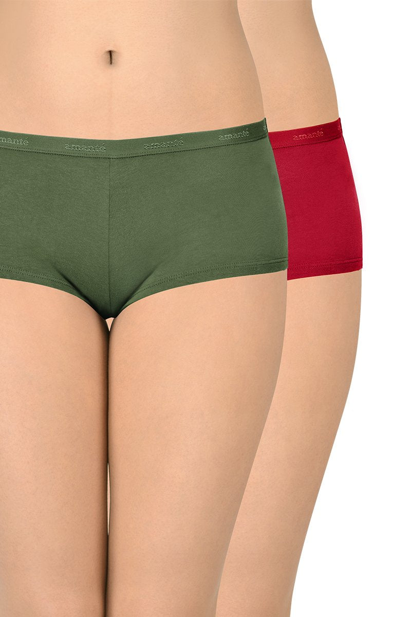 Solid Low Rise Boyshorts (Pack of 2) - Image 1 of 6