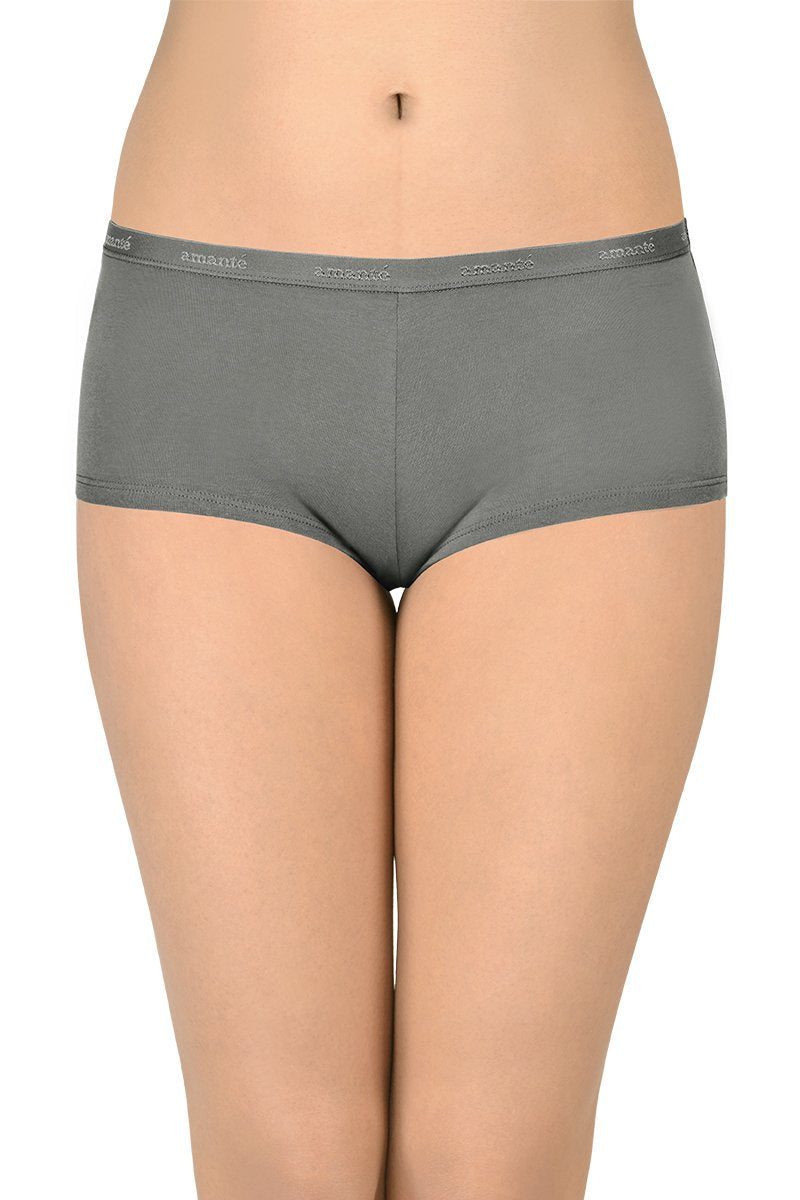 Solid Low Rise Boyshorts (Pack of 2)