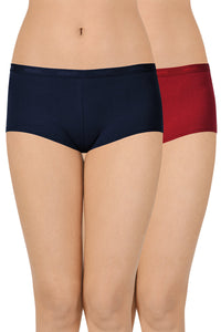 Solid Low Rise Boyshorts (Pack of 2) - color option