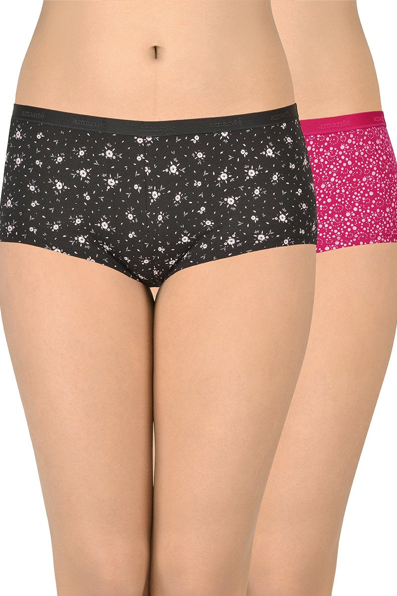 Printed Low Rise Boyshorts (Pack of 2) - Image 1 of 4