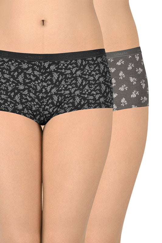 Solid Low Rise Boyshorts (Pack of 2)