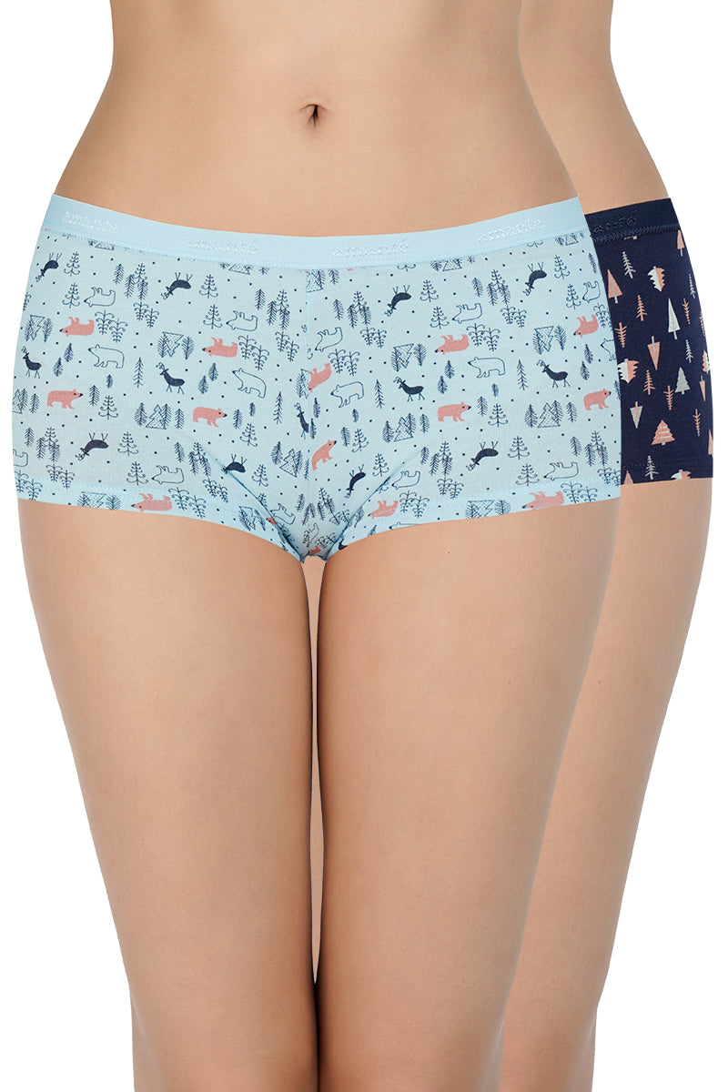 Printed Low Rise Boyshort (Pack of 2) - Image 1 of 7