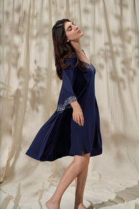 Lace Touch Sleep Robe - Midnight thumbnail 1