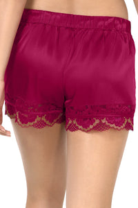 Eternal Romance Sleep Lace Shorts - Persian Red thumbnail 4