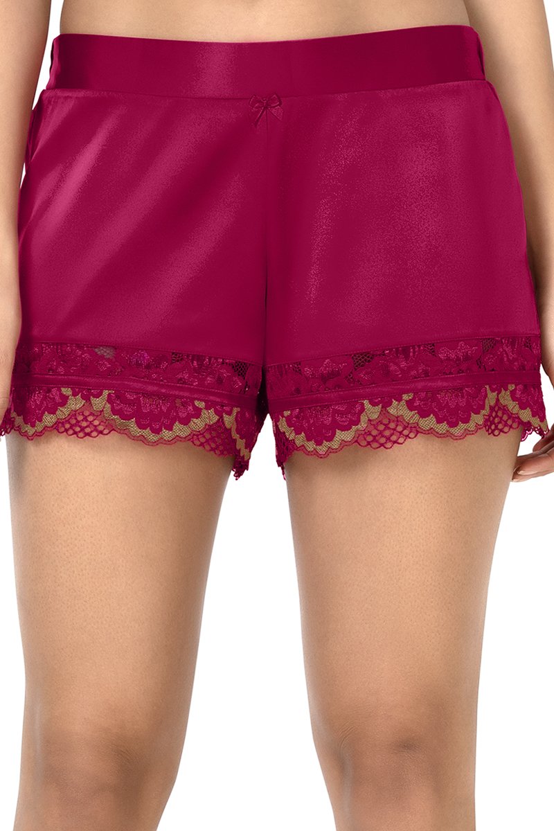 Eternal Romance Sleep Lace Shorts - Persian Red
