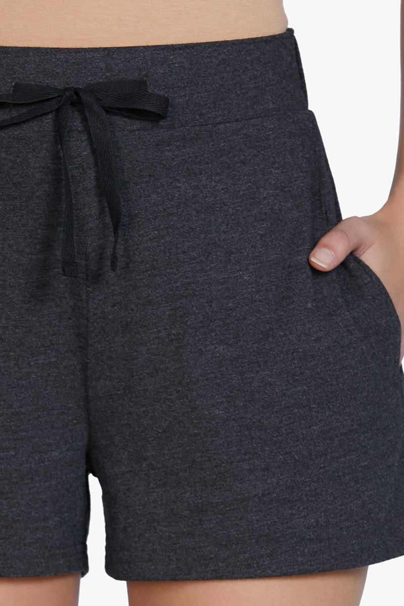Cotton Blend Sleep Shorts - Charcoal