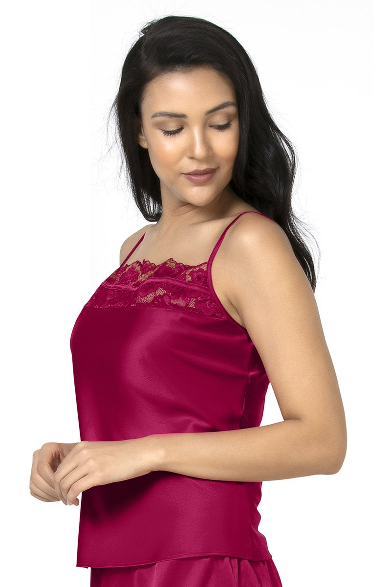 Eternal Bliss Romance Sleep Lace Cami - Persian Red