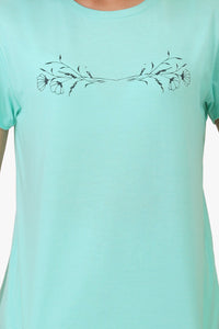 Cotton Blend Sleep T-shirt - Aruba Blue thumbnail 4