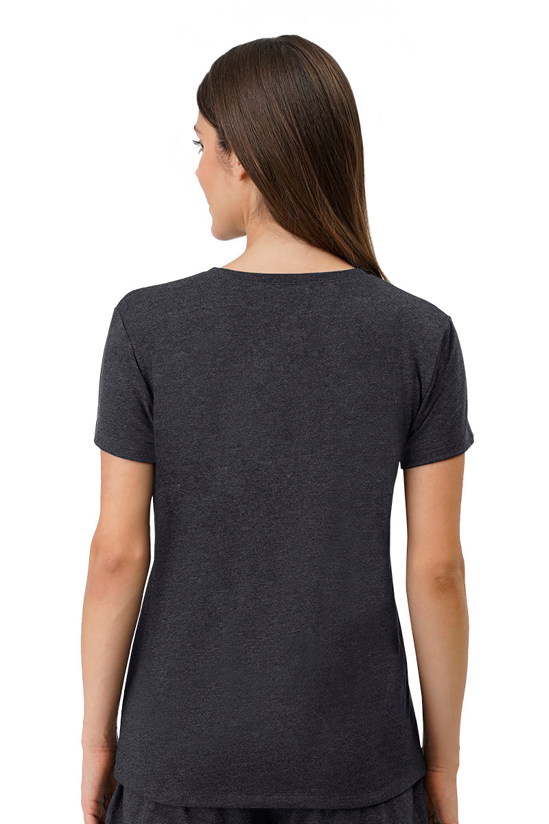 Cotton Blend Sleep T-shirt - Charcoal