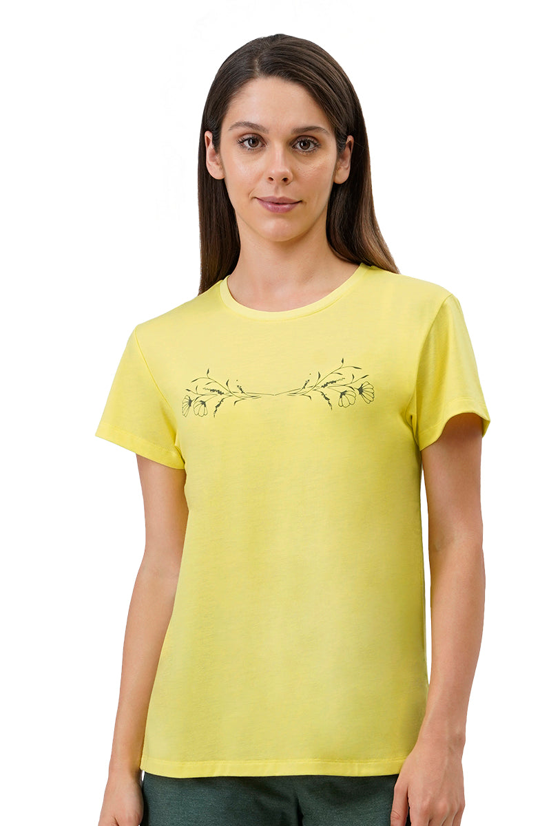Cotton Blend Sleep T-shirt - Limelight