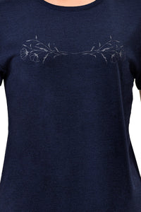 Cotton Blend Sleep T-shirt - Navy thumbnail 4