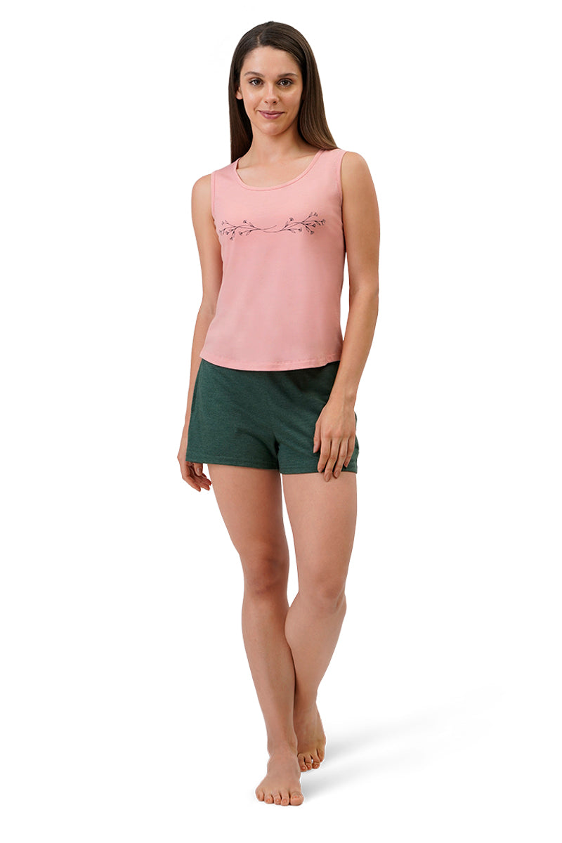 Cotton Blend Sleep Tank - Bridal Rose - Image 5 of 5
