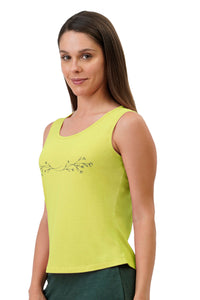 Cotton Blend Sleep Tank - Lime Light thumbnail 3