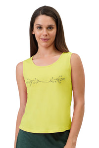 Cotton Blend Sleep Tank - Lime Light thumbnail 1