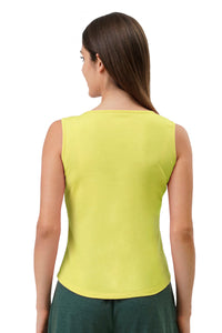 Cotton Blend Sleep Tank - Lime Light thumbnail 2