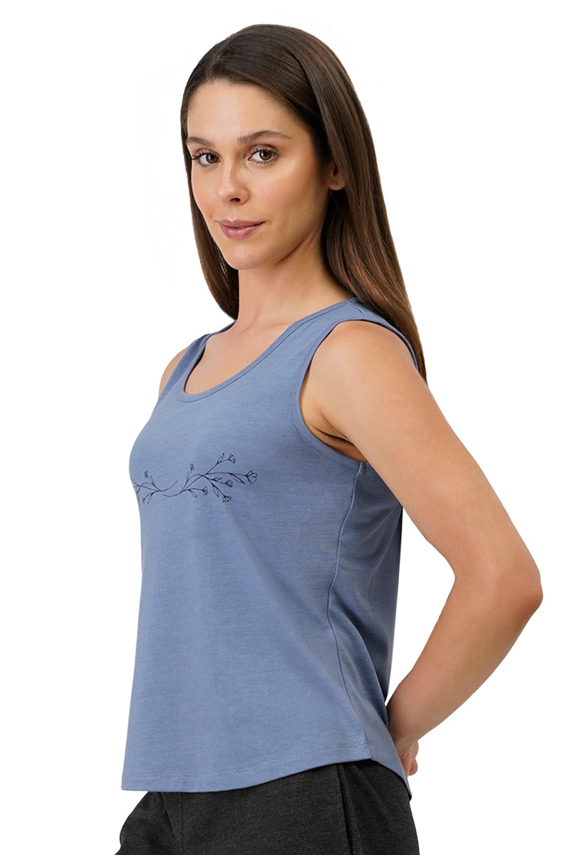Cotton Blend Sleep Tank - Tempest