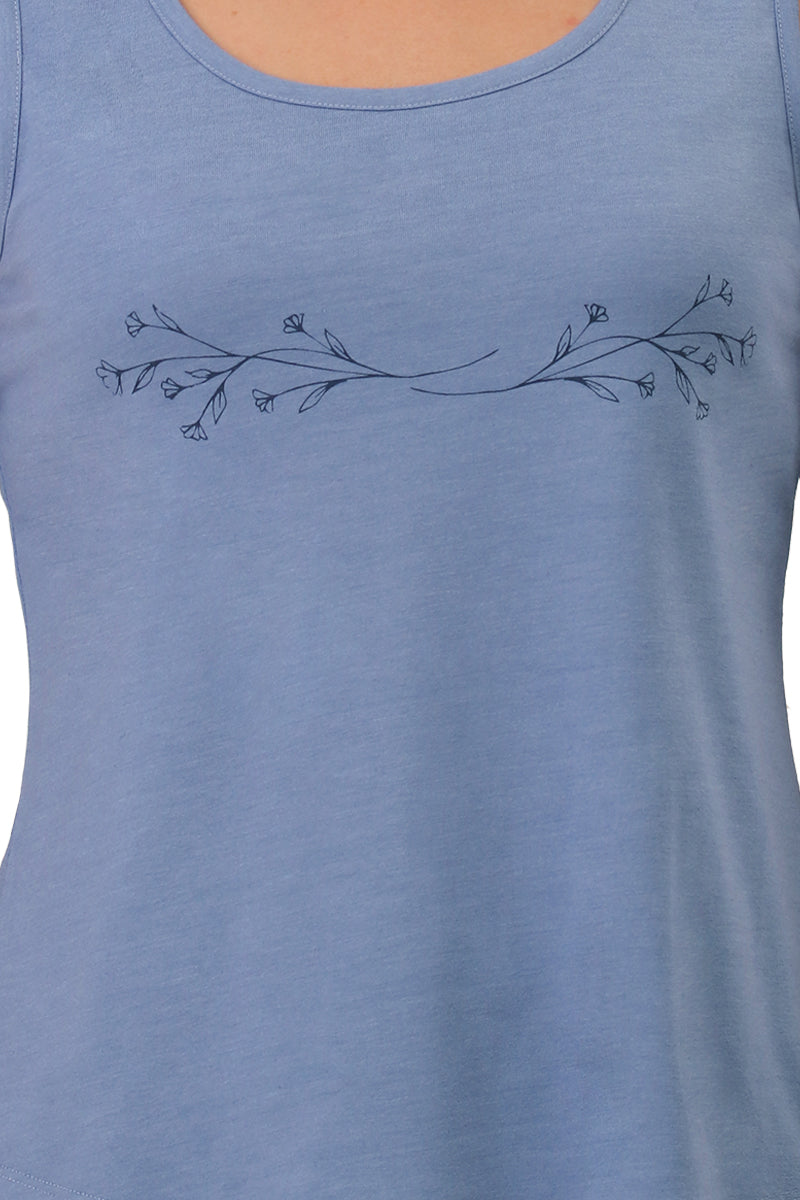 Cotton Blend Sleep Tank - Tempest