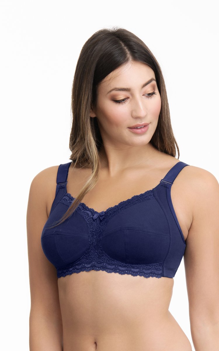 Non-Padded Non-Wired Ultimo Total Support Bra - Inky Blue