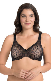 Ultimo Perfect Profile Non-Padded Wired Minimizer Bra - Lace Black thumbnail 1