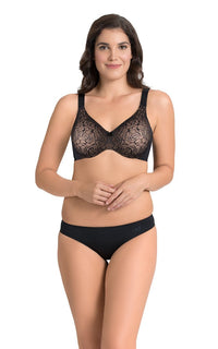 Ultimo Perfect Profile Non-Padded Wired Minimizer Bra - Lace Black thumbnail 4