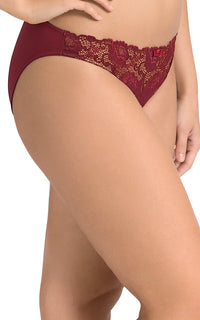 Ultimo Exotic Shimmer Low Rise Bikini - Laced Biking Red thumbnail 2