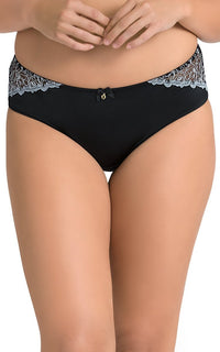 Ultimo Deco Floral Low Rise Boyshorts - Laced BlackColor thumbnail 1