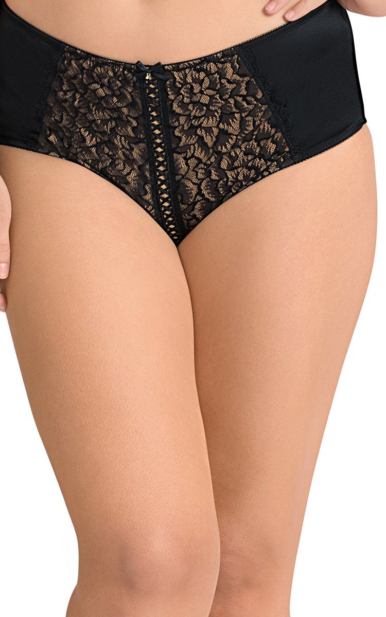 Ultimo Modern Bloom Mid Rise Panty - Laced BlackColor - Image 1 of 4
