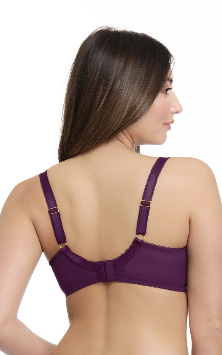 Ultimo Vintage Floral Non-Padded Wired Bra - Grape - Image 3 of 3