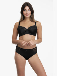 Ultimo Vintage Floral Low Rise Hipster - Black thumbnail 4