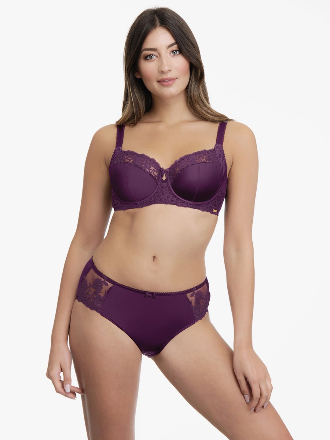 Ultimo Vintage Floral Low Rise Hipster - Grape