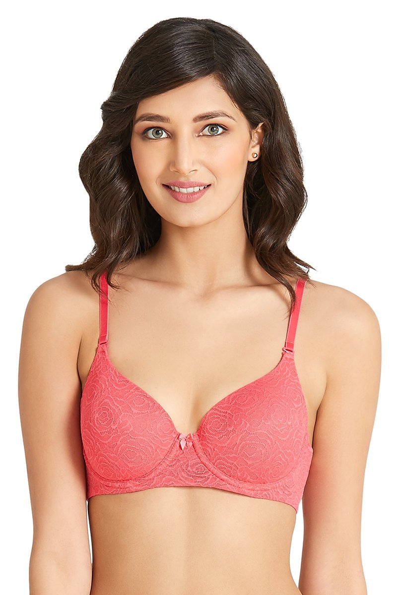 Smooth Romance Seamless T-Shirt Bra - Rouge Red Color