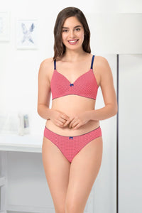Delicate Dots Bikini Panty - Sun Coral-Blue Pr thumbnail 4