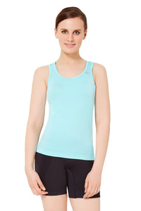 Half Sleeve Criss-cross Back Sports Cami - Aruba Blue - color option
