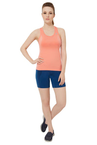 Half Sleeve Criss-cross Back Sports Cami - Porcelain Rose thumbnail 4