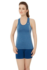 Half Sleeve Criss-cross Back Sports Cami - Poseidon - color option