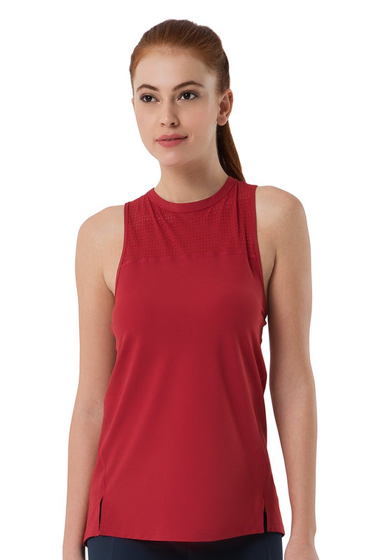 Smooth and Seamless Fitness Tank Top - Deep Claret