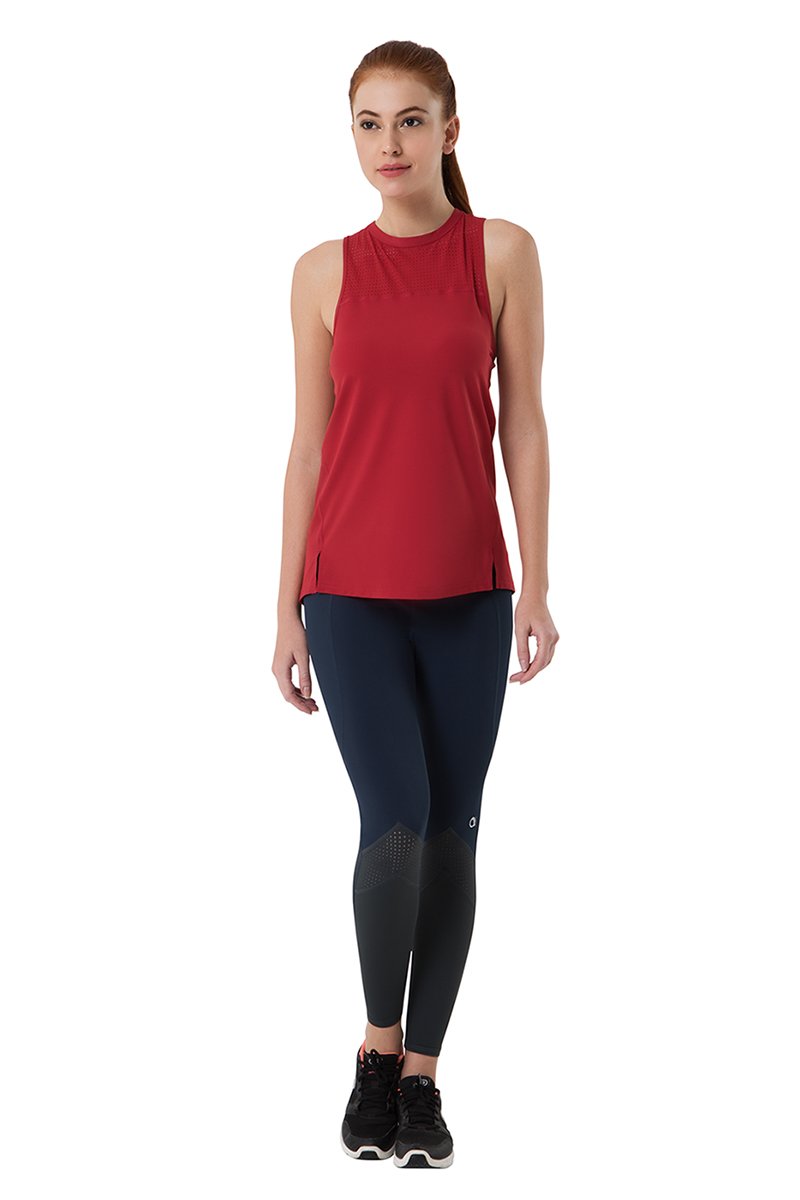 Smooth and Seamless Fitness Tank Top - Deep Claret